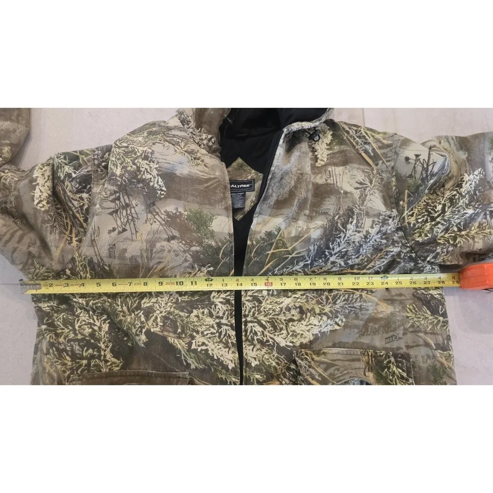 Vintage Realtree Camo Jacket Full Zip Hooded Hunting Coat Workwear Bomber XL